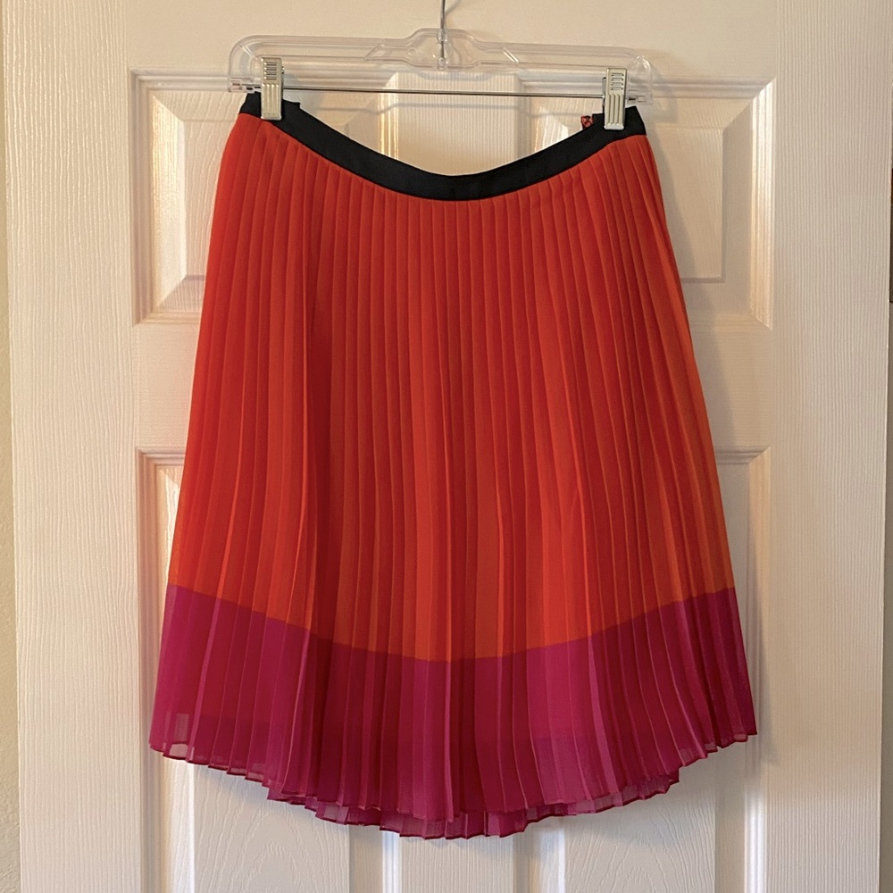 G.H. Bass Pleated Color Block Skirt